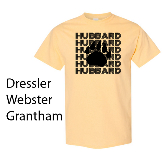 Hubbard "Dressler, Webster, Grantham" S/S T-shirt (yellow haze)