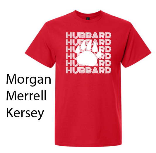 Hubbard "Morgan, Merrell, Kersey" S/S T-shirt (red)