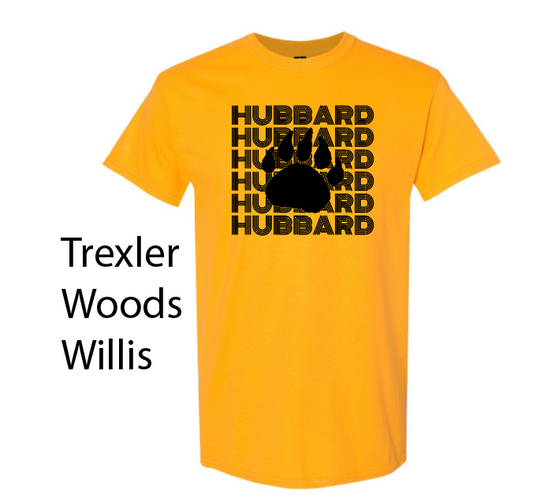 Hubbard "Trexler, Woods, Willis" S/S T-shirt (gold)