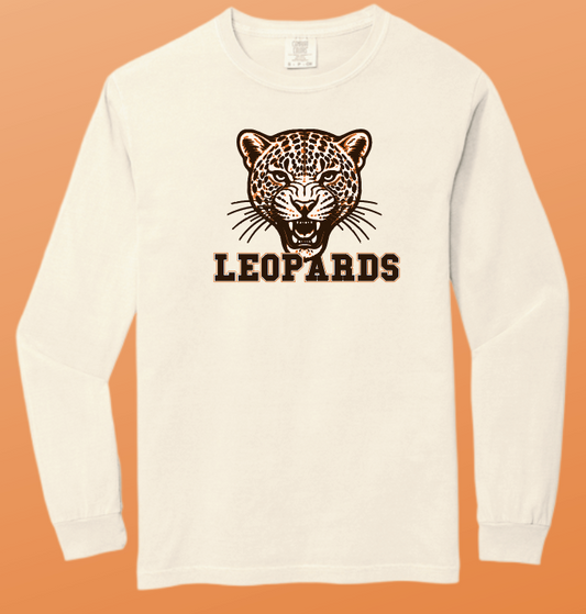 Lindsay Cheer "Leopards" Design Comfort Colors L/S T-shirt