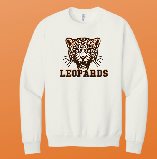 Lindsay Cheer "Leopards" Design Jerzees Crewneck Sweatshirt