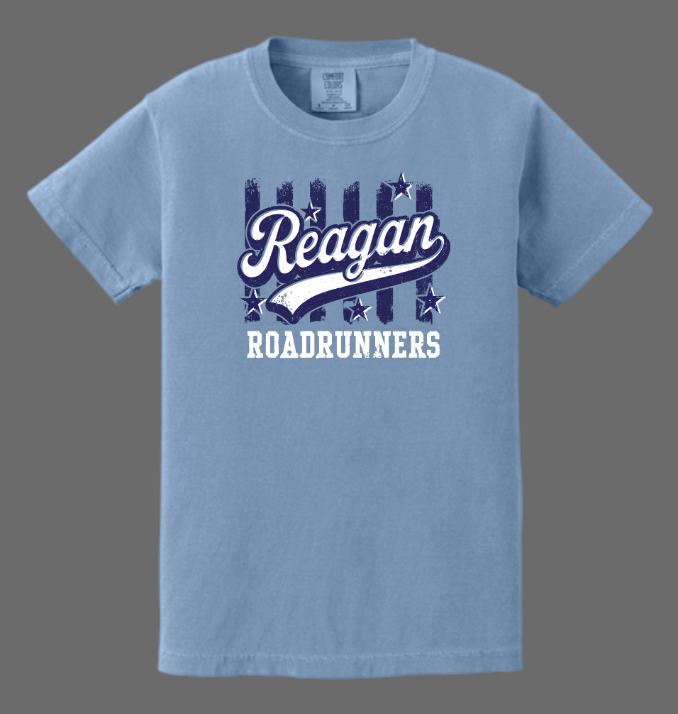 Reagan "Stripes" Design Comfort Colors S/S T-shirt (denim)