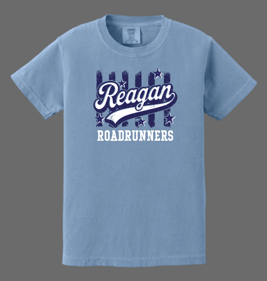 Reagan "Stripes" Design Comfort Colors S/S T-shirt (denim)