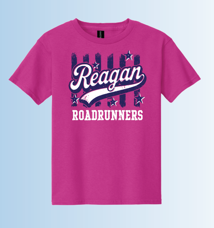 Reagan "Stripes" Design Gildan S/S T-shirt (pink)