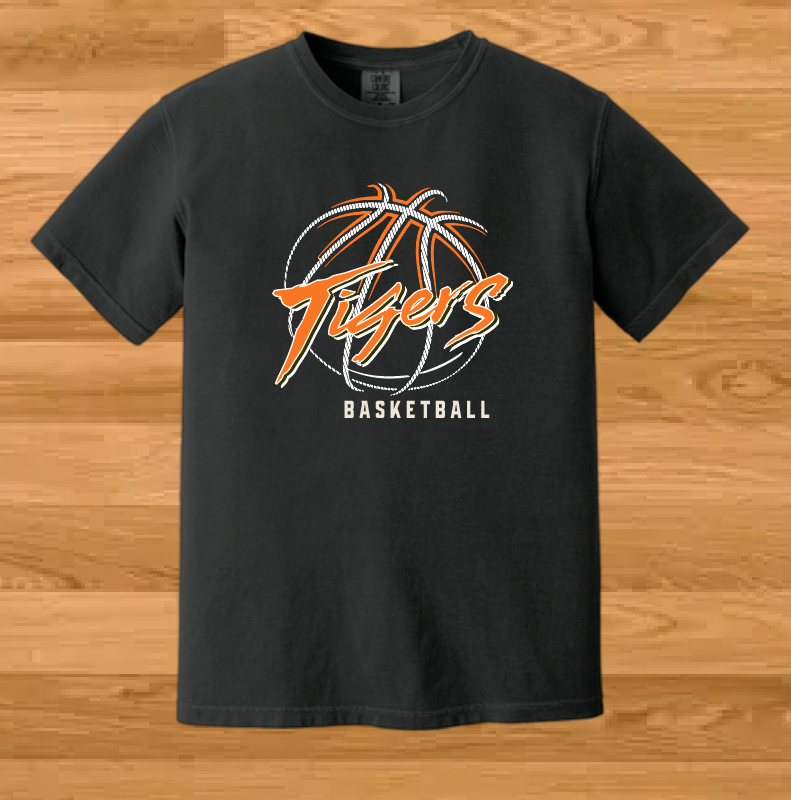 Norman High Girls Basketball "Neon Ball" Design S/S Comfort Colors T-shirt