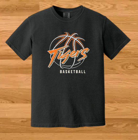 Norman High Girls Basketball "Neon Ball" Design S/S Comfort Colors T-shirt