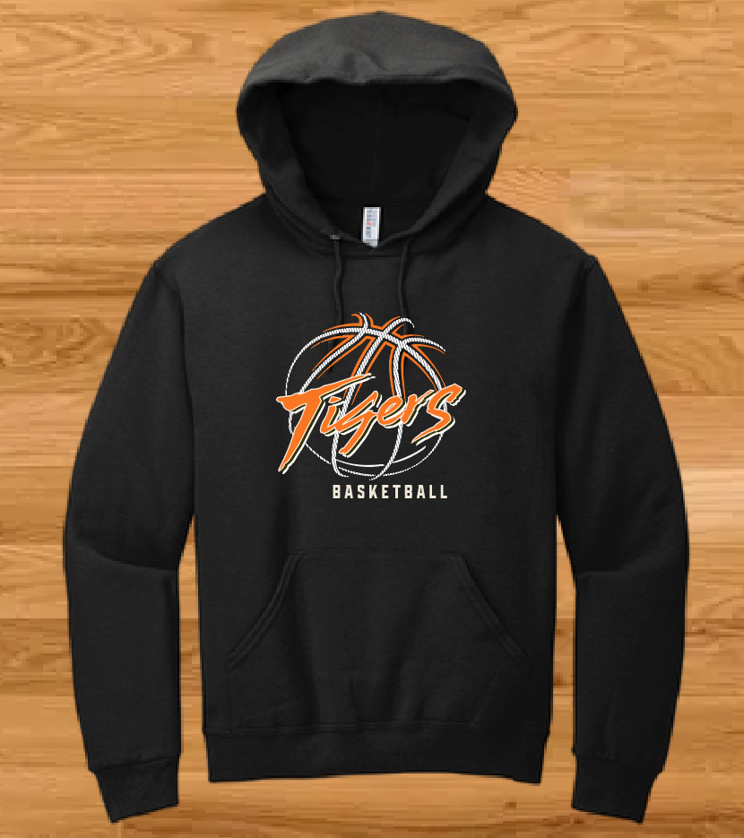 Norman High Girls Basketball "Neon Bolts" Design Jerzees Hooded Sweatshirt