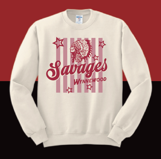 Wynnewood ES "Stripe" Design Jerzees Crewneck Sweatshirt