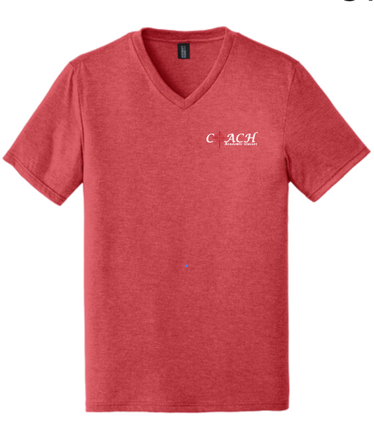 COACH Staff S/S V-neck T-shirt (red frost)