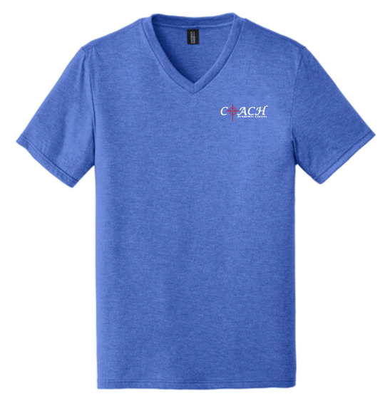 COACH Staff S/S V-neck T-shirt (royal frost)