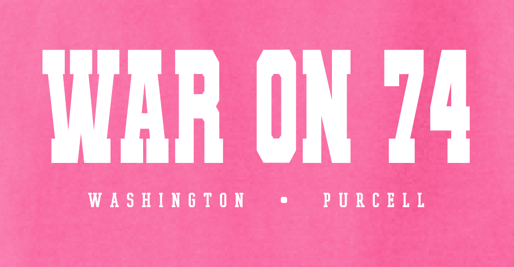 Washington Football "War on 74" Comfort Colors S/S T-shirt (pink)