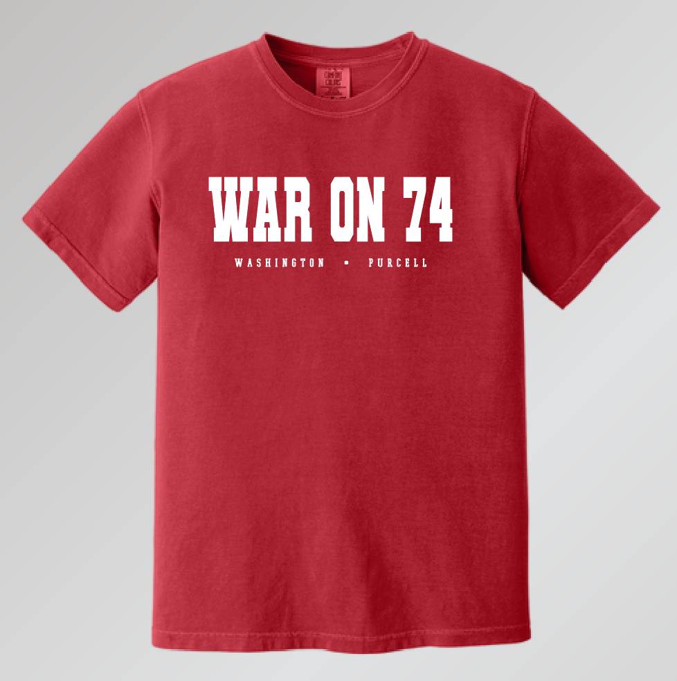 Washington Football "War on 74" Comfort Colors S/S T-shirt (red)