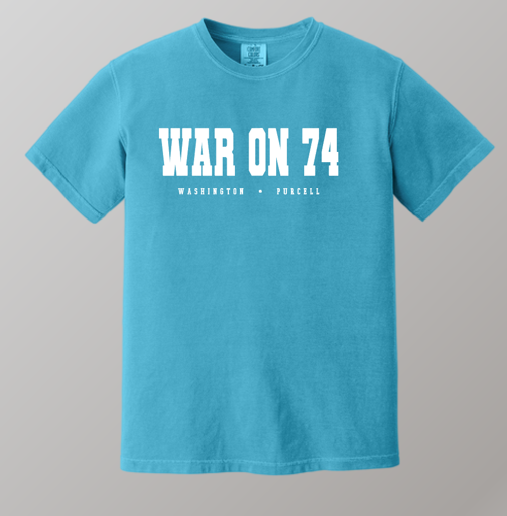 Washington Football "War on 74" Comfort Colors S/S T-shirt (sapphire)
