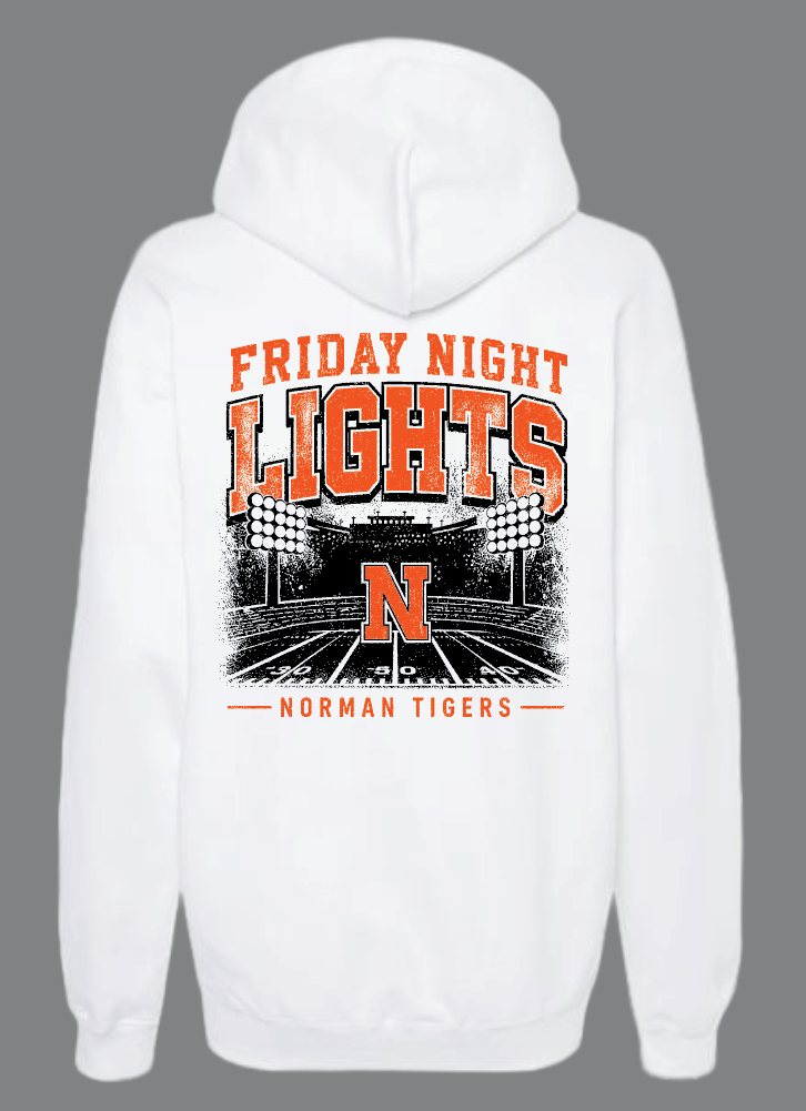 NHS Cheer "Friday Night Lights" Design Gildan Hooded Sweatshirt