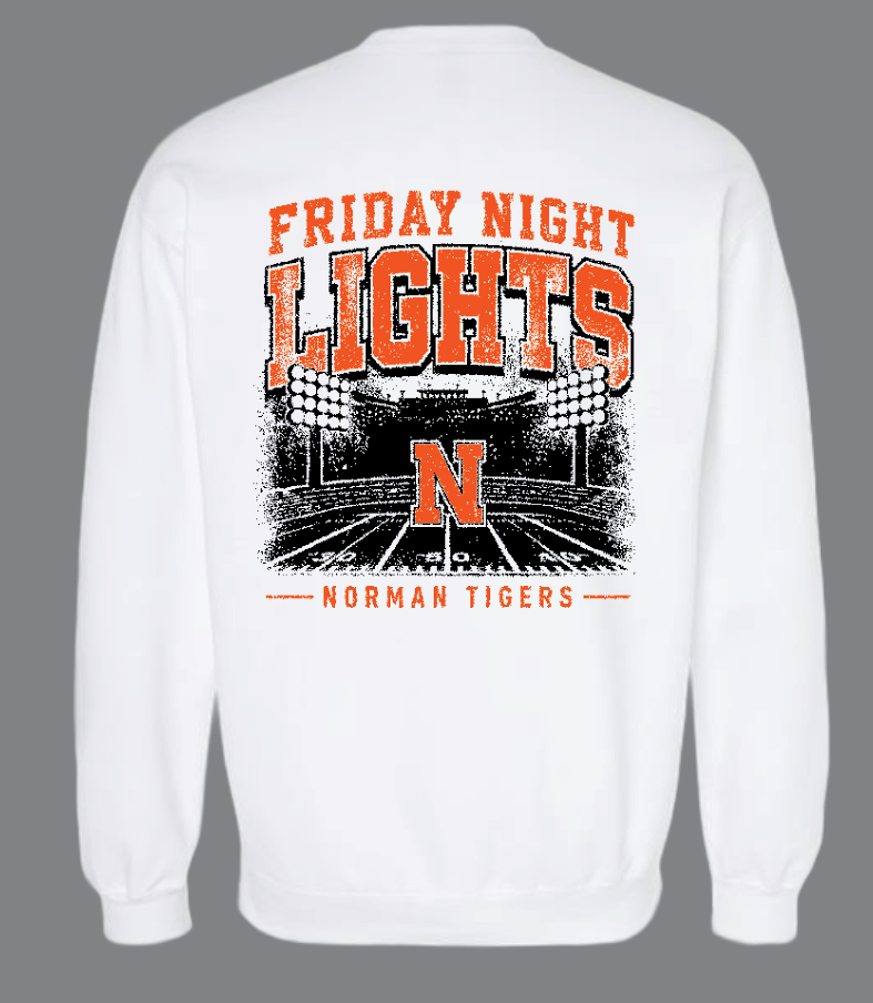 NHS Cheer "Friday Night Lights" Design Gildan Crewneck Sweatshirt