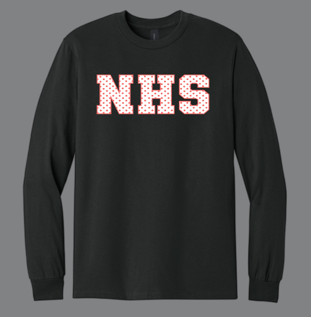 NHS Cheer "Polka Dots" Gildan L/S T-shirt