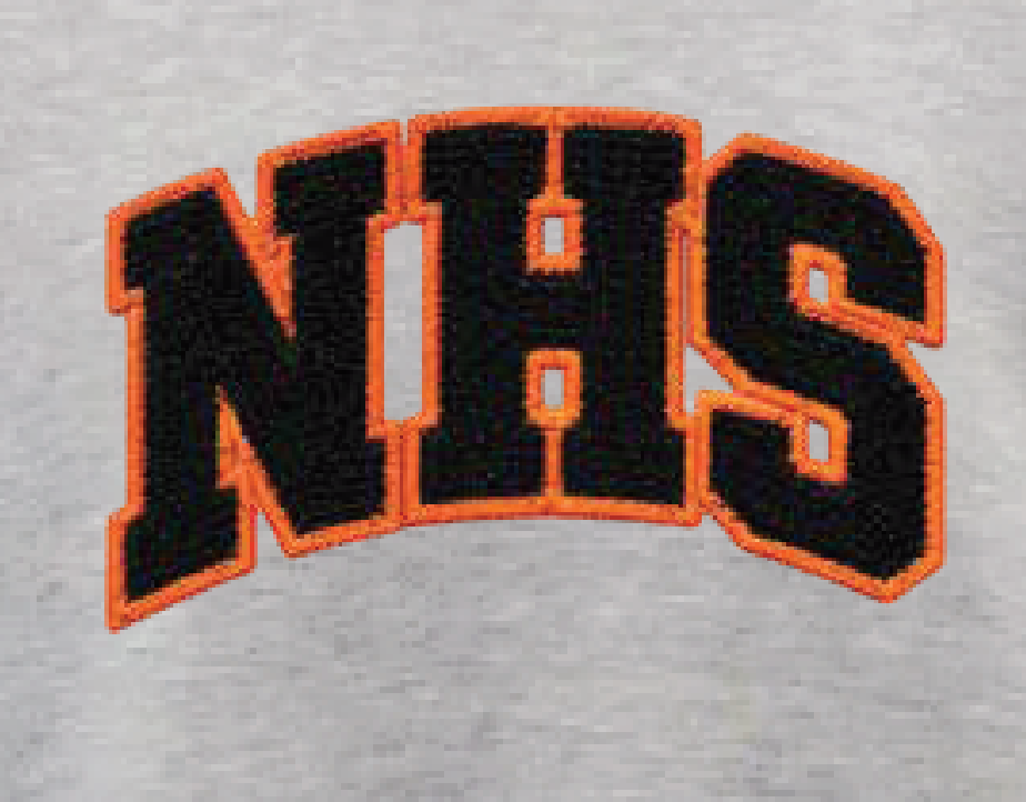 NHS Cheer "Chenille NHS" Charles River Mock Sweatshirt