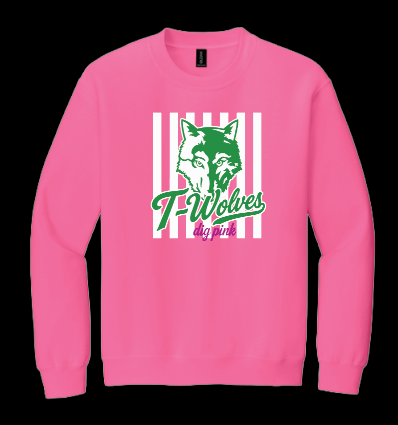 NN Volleyball "Dig Pink" Design Crewneck Sweatshirt