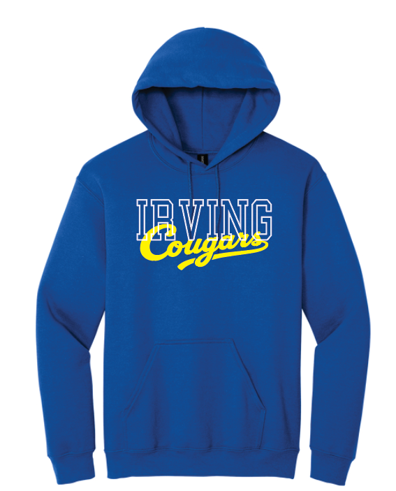 Irving "Irving Cougars" Design Gildan Hooded Sweatshirt