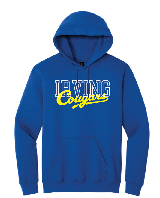 Irving "Irving Cougars" Design Gildan Hooded Sweatshirt
