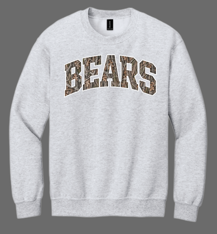 Noble Soccer "Bears Camo" Design Crewneck Sweatshirt
