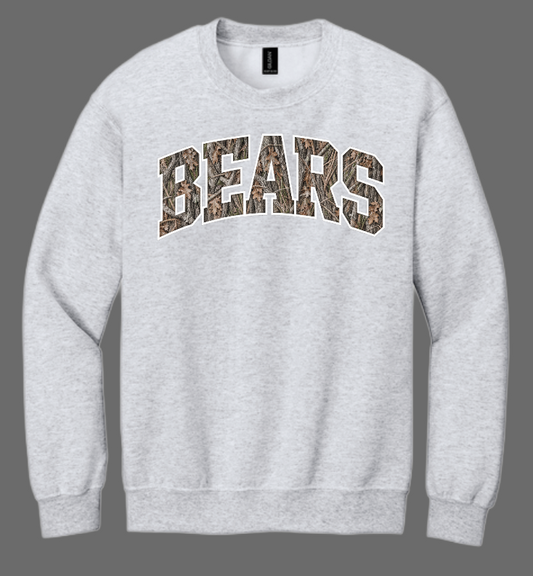 Noble Soccer "Bears Camo" Design Crewneck Sweatshirt