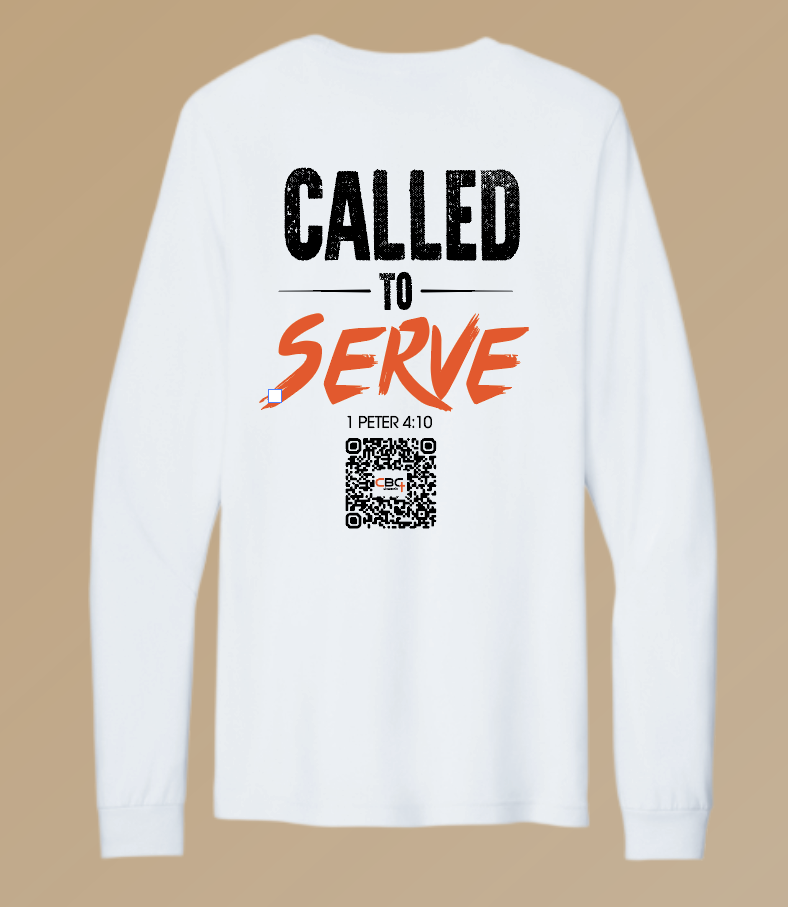 Calvary Baptist Church "QR Code" Design BellaCanvas L/S T-shirt (white)