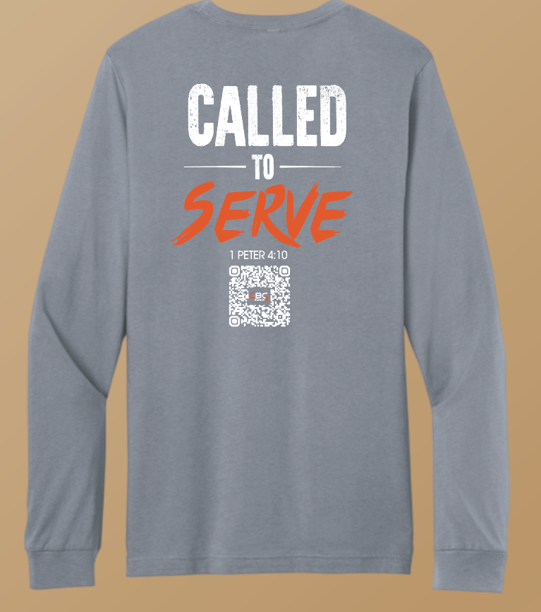 Calvary Baptist Church "QR Code" Design BellaCanvas L/S T-shirt (grey)