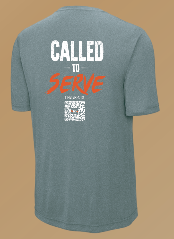 Calvary Baptist Church "QR Code" Design Moisture Wicking S/S T-shirt (grey)