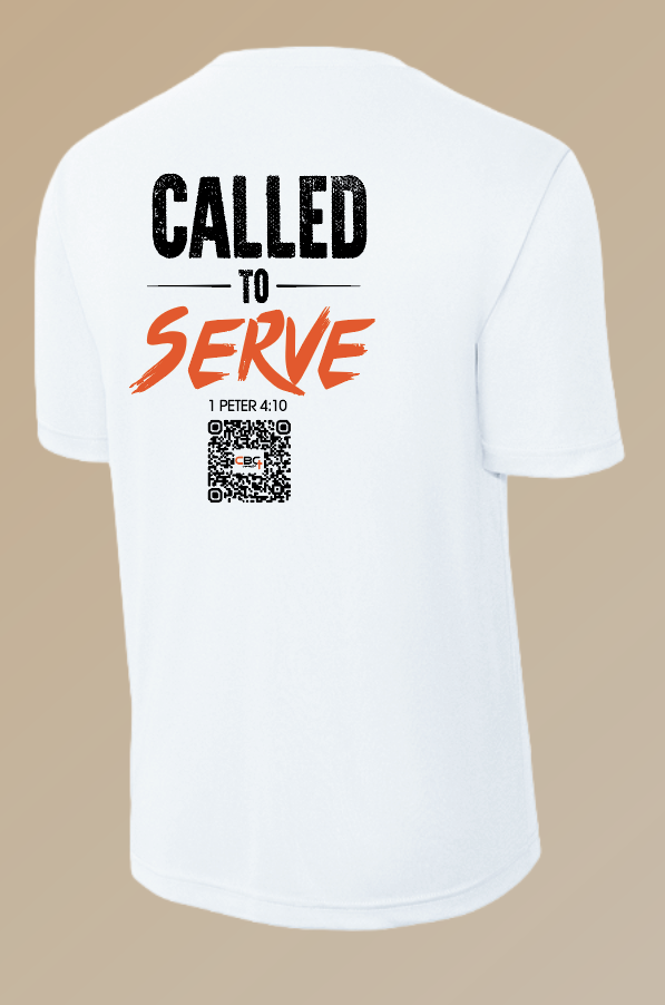Calvary Baptist Church "QR Code" Design Moisture Wicking S/S T-shirt (white)