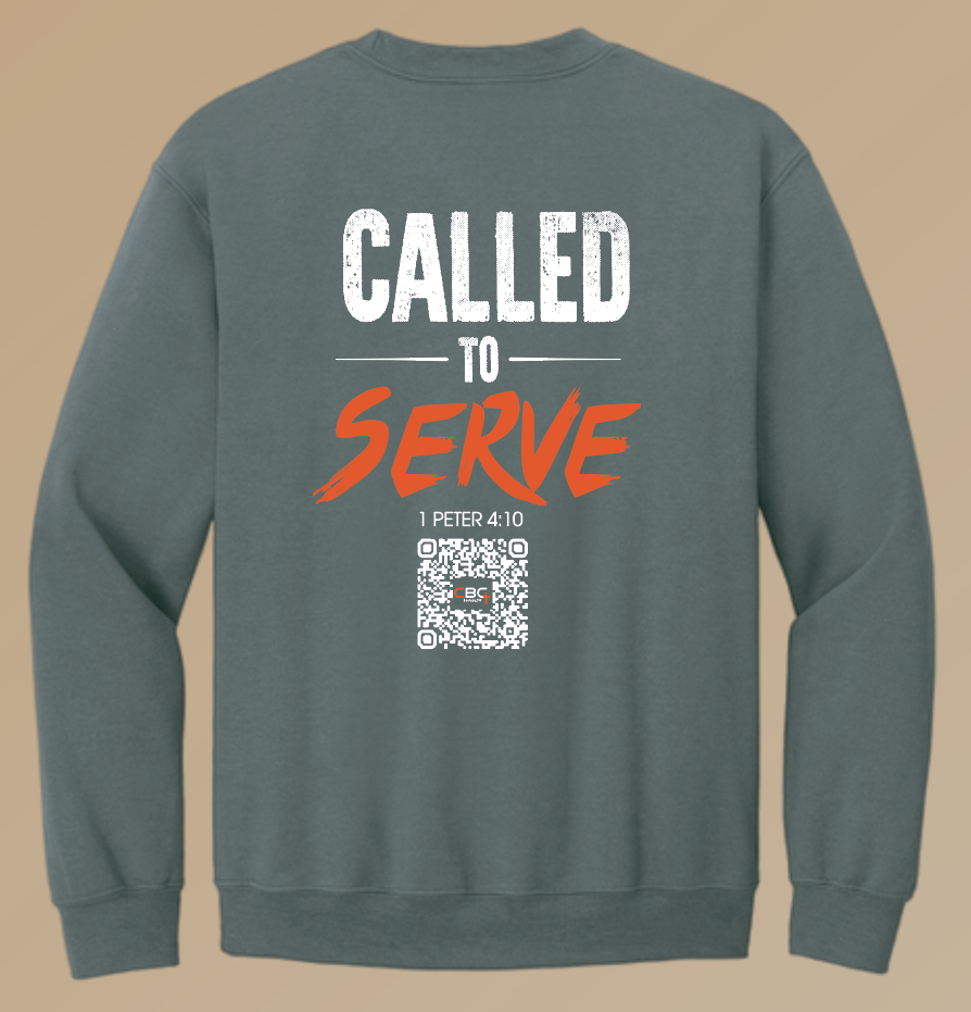 Calvary Baptist Church "QR Code" Design Gildan Crewneck Sweatshirt (grey)