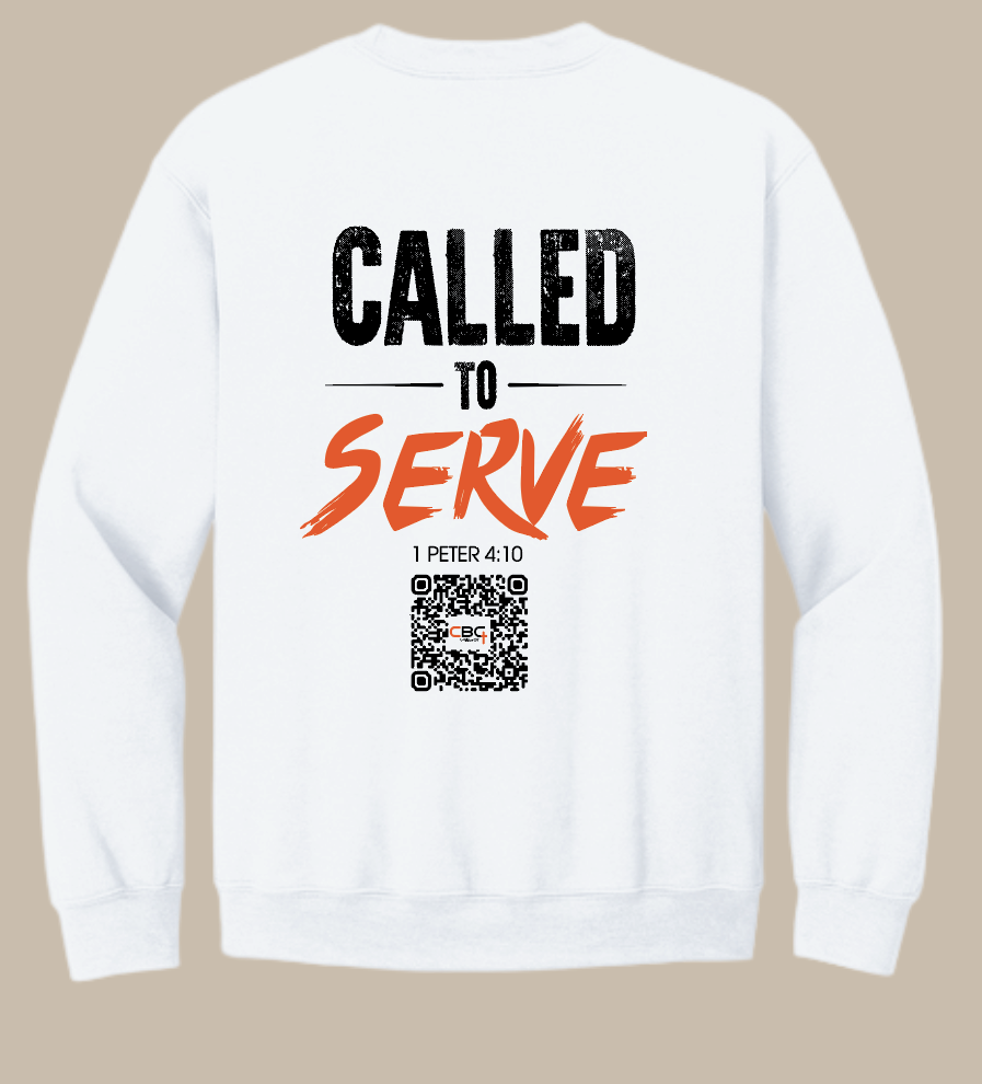 Calvary Baptist Church "QR Code" Design Gildan Crewneck Sweatshirt (white)