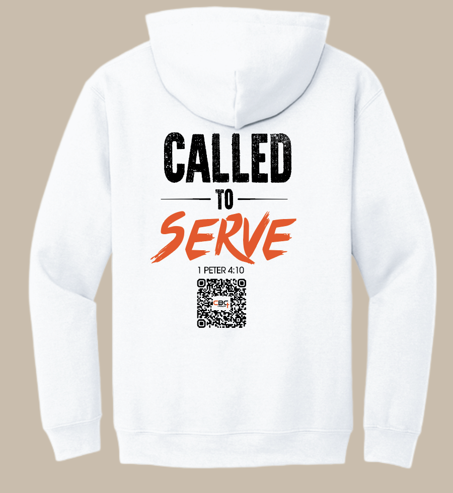 Calvary Baptist Church "QR Code" Design Gildan Hooded Sweatshirt (white)