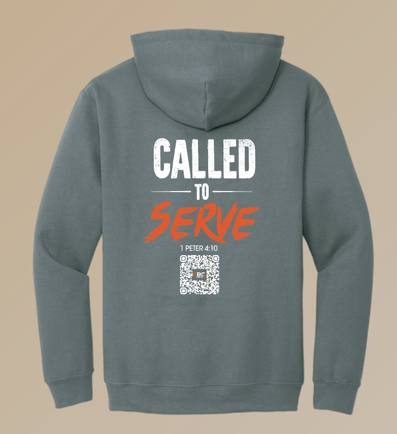 Calvary Baptist Church "QR Code" Design Gildan Hooded Sweatshirt (grey)