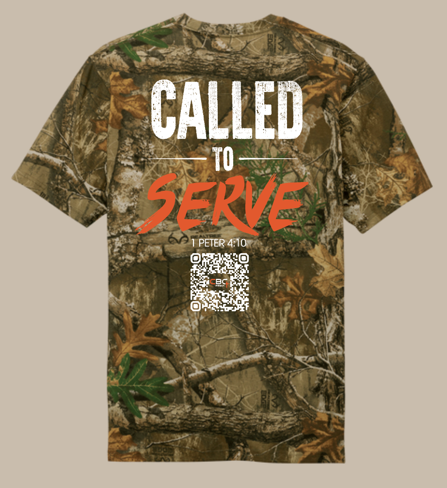 Calvary Baptist Church "QR Code" Design Russell Real Tree S/S T-shirt