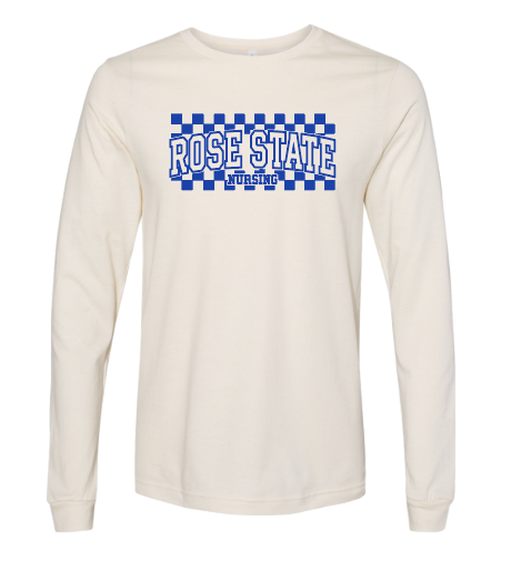 Rose State Nursing "Checkerboard" L/S T-shirt