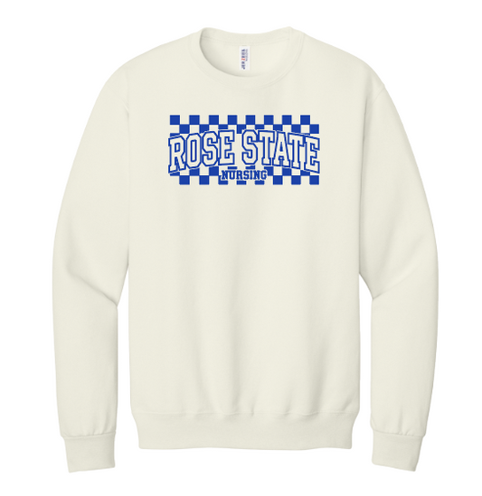 Rose State Nursing "Checkerboard" Crewneck Sweatshirt