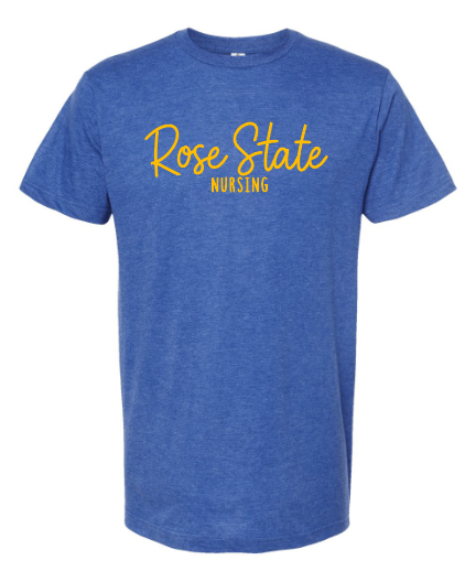 Rose State Nursing "Script" S/S T-shirt