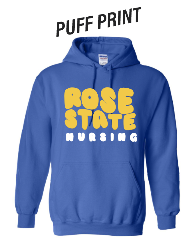 Rose State Nursing "Puff Print" Hooded Sweatshirt