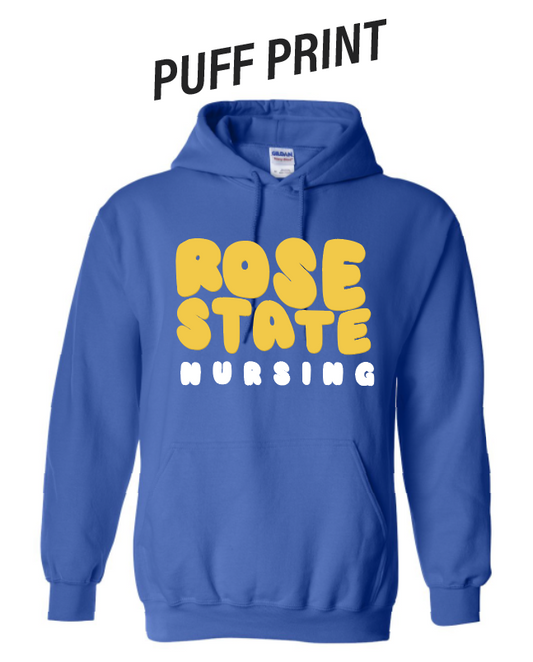 Rose State Nursing "Puff Print" Hooded Sweatshirt