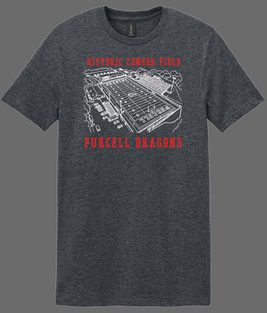 Purcell Band "Line Drawing Field" Design Gildan S/S T-shirt (drk htr)