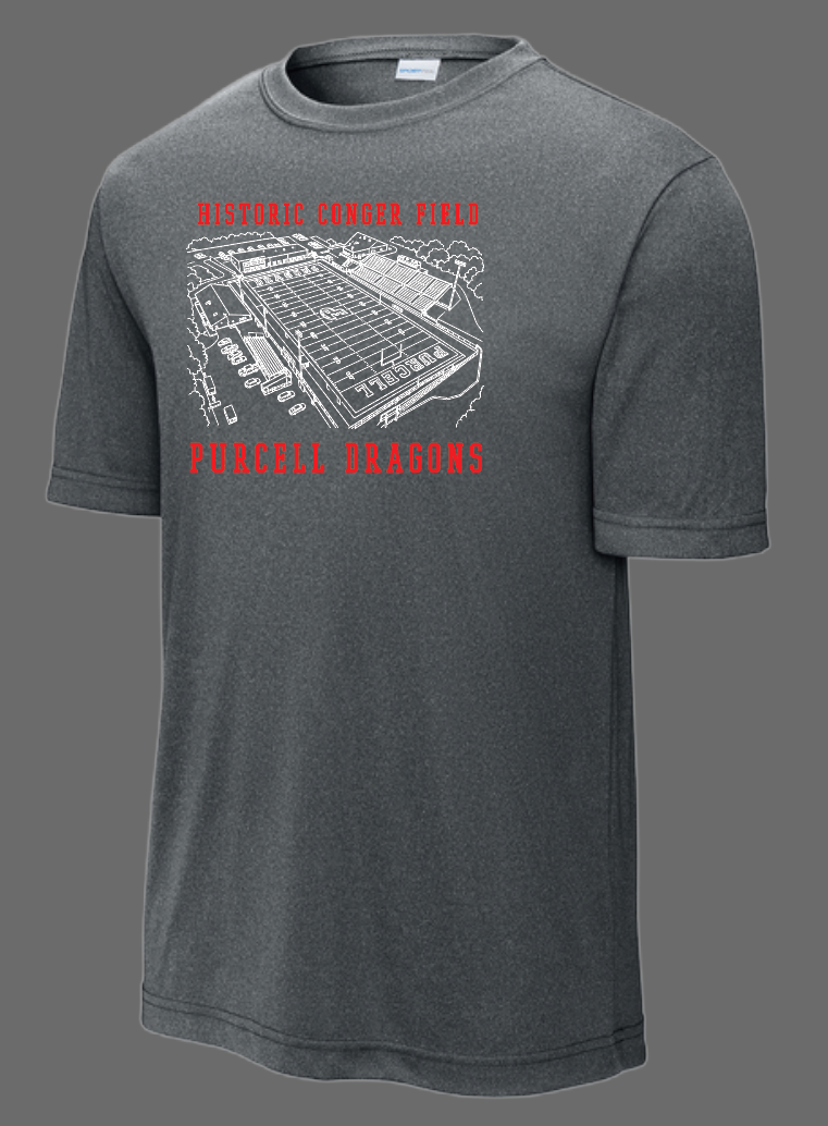 Purcell Band "Line Drawing Field" Design Dri-Fit S/S T-shirt (graphite htr)