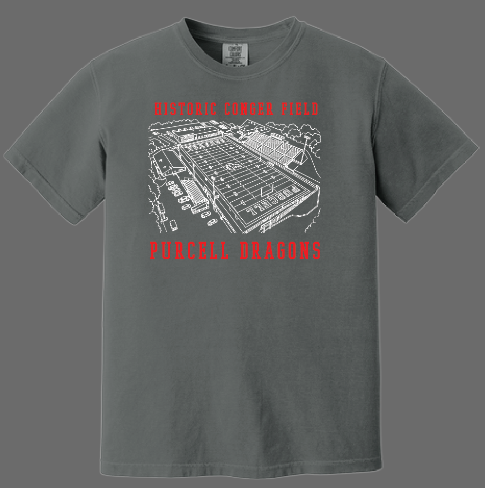 Purcell Band "Line Drawing Field" Design Comfort Colors S/S T-shirt (pepper)