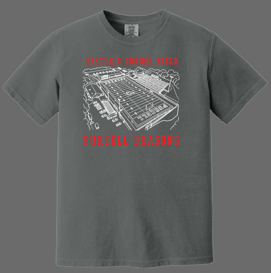 Purcell Band "Line Drawing Field" Design Comfort Colors S/S T-shirt (pepper)