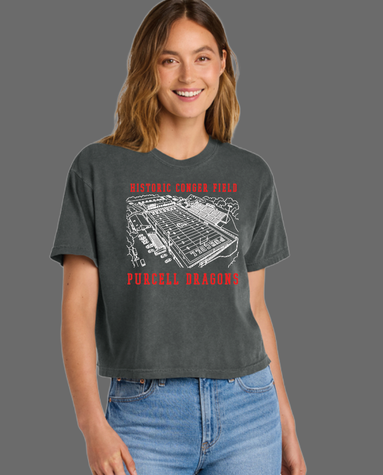 Purcell Band "Line Drawing Field" Design Comfort Colors Boxy S/S T-shirt (pepper)