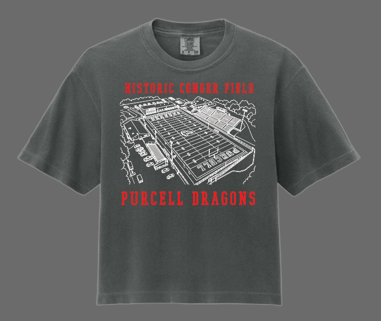 Purcell Band "Line Drawing Field" Design Comfort Colors Boxy S/S T-shirt (pepper)