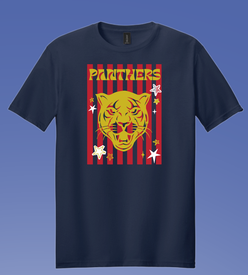 HWJH Cheer "Panther Stripe" S/S T-shirt