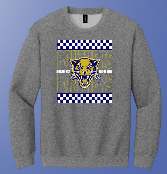 HWJH Cheer "Checkboard" Crewneck Sweatshirt
