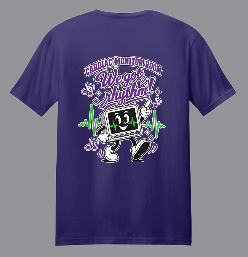 NRH Cardiac Monitor Room S/S T-shirt (purple)