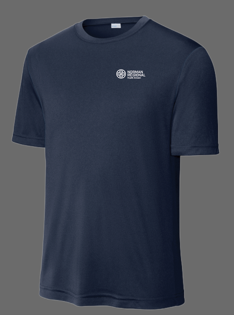NRH Outpatient Physical Rehab "Movement is Medicine" Design S/S Dri-Fit T-shirt (navy)